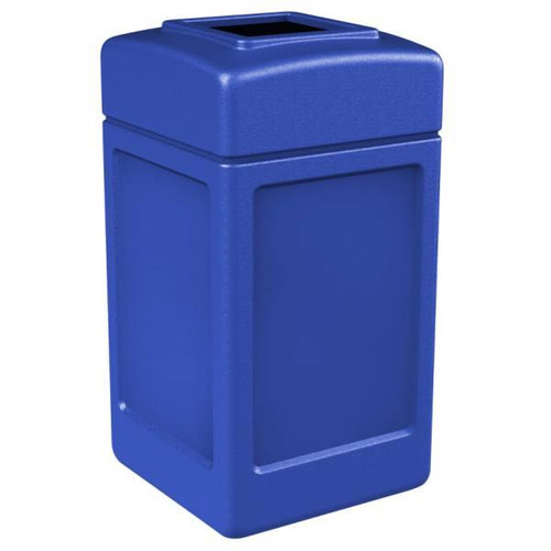 Commercial Zone Products Polytec 42 Gallon Waste Container Open Top, Blue