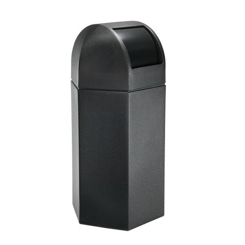 Commercial Zone Polytec 50 Gal. Hex Dome Trash Can Lid (Black)