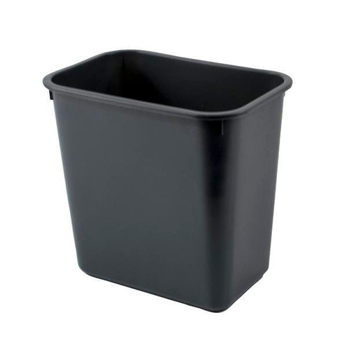 Hapco Essential 8 Quart Rectangular Wastebasket, Graphite, Case Of 12