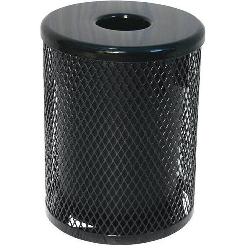 Everest 32 Gal. Trash Receptacle W/ Flat Top (Black)