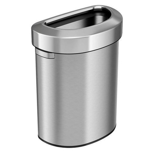 HLS Commercial 18 Gallon Semi-Round Open Top Trash Can