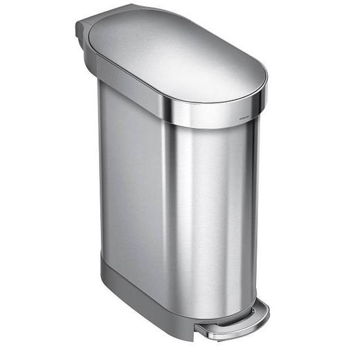 Simplehuman Slim Hands-Free Step Trash Can 45l/12gal Brushed Stainless Steel