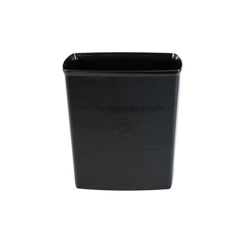 Hapco Eco-Luxury Certified Vegan Leatherette 14q Oval Wastebasket Black 8/Cs