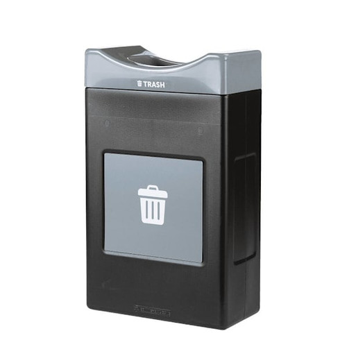 Commercial Zone Avante Trash Container, 30-Gallon Shallow Open Top Unit, Liner Included