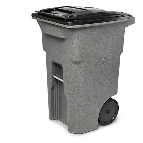 Toter 64 Gallon Heavy-Duty Trash Can W/ Casters (Graystone)
