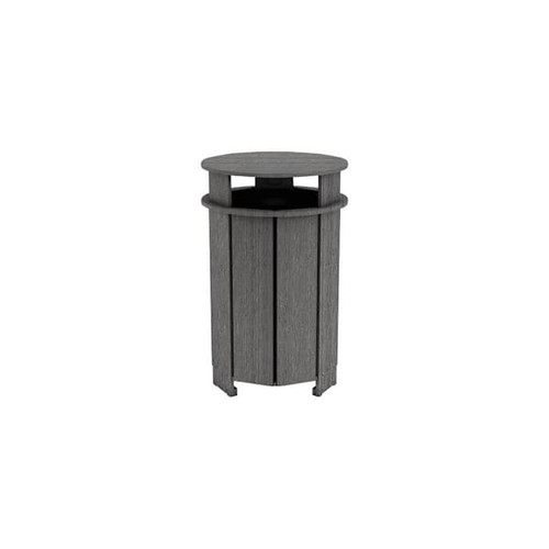 Ledge Lounger Ledge Lounger Mainstay Industrial Round Trash Bin And Liner- Fog