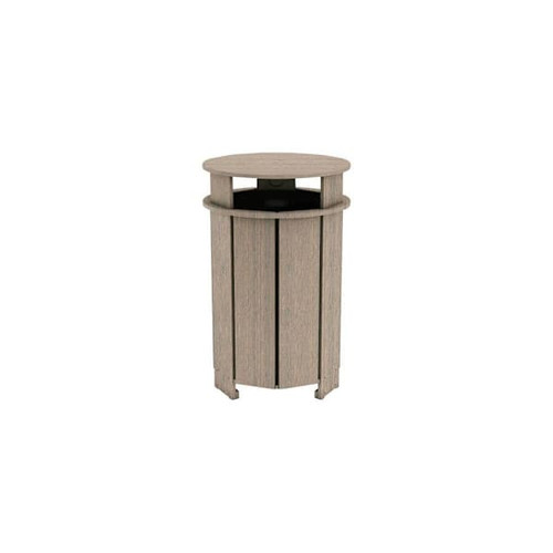 Ledge Lounger Ledge Lounger Mainstay Industrial Round Trash Bin And Liner- Wheat