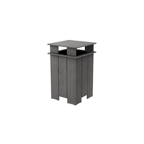 Ledge Lounger Ledge Lounger Mainstay Industrial Square Trash Bin And Liner- Fog