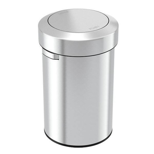 HLS Commercial 17 Gallon Stainless Steel Swing Top Trash Can