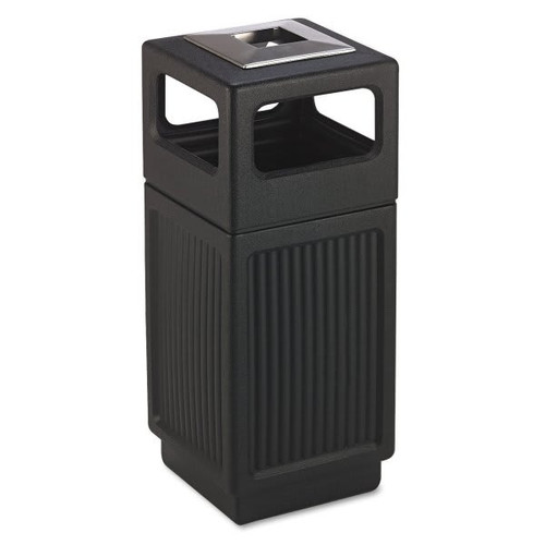 Safco Canmeleon 15 Gallon Polyethylene Ash/Trash Receptacle (Textured Black)