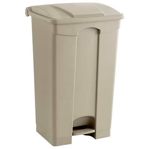 Safco 23 Gallon Large Capacity Plastic Step-On Trash Receptacle (Tan)