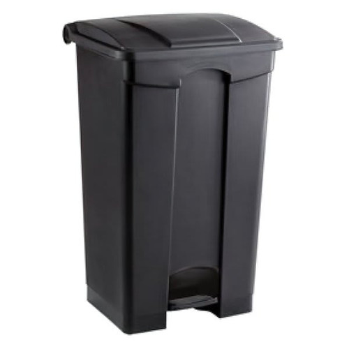 Safco 23 Gallon Large Capacity Plastic Step-On Trash Receptacle (Black)