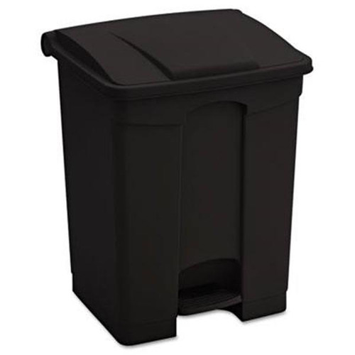 Safco 17 Gallon Plastic Step-On Trash Receptacle (Black)