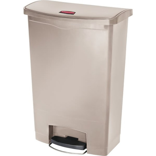 Rubbermaid Commercial Streamline 24 Gallon Front Step-On Trash Can (Beige)
