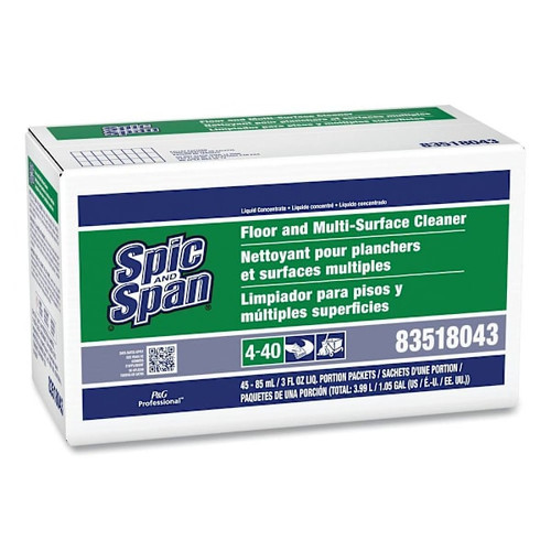 Spic And Span Liquid Floor Cleaner, 3 Oz Packet, 45/Carton