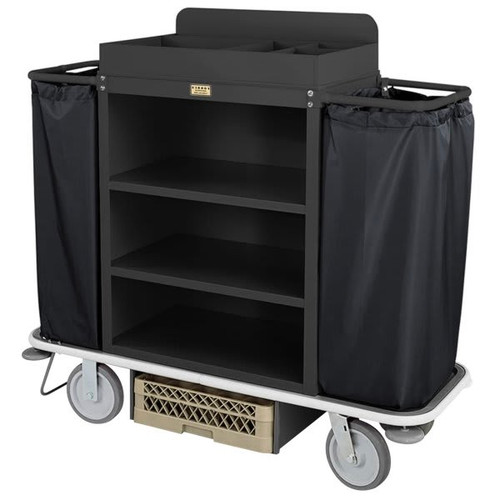 Forbes 2148-En Metal Housekeeping Cart Black