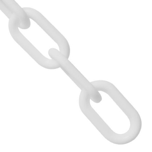 Mr. Chain 2 Inch X 25 Feet White Plastic Barrier Chain