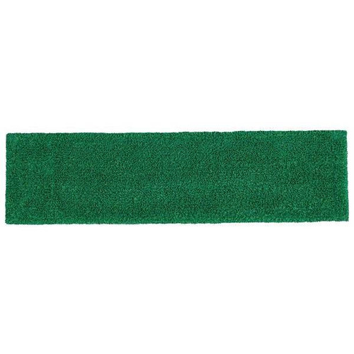 Rubbermaid Commercial Adaptable 20 In. Microfiber Flat Wet Mop Pad For Wavebrake, Green, 12-Case