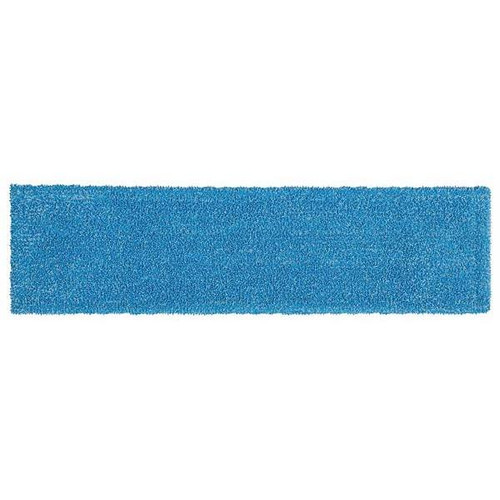 Rubbermaid Commercial Adaptable 20 In. Microfiber Flat Wet Mop Pad For Wavebrake, Blue, 12-Case