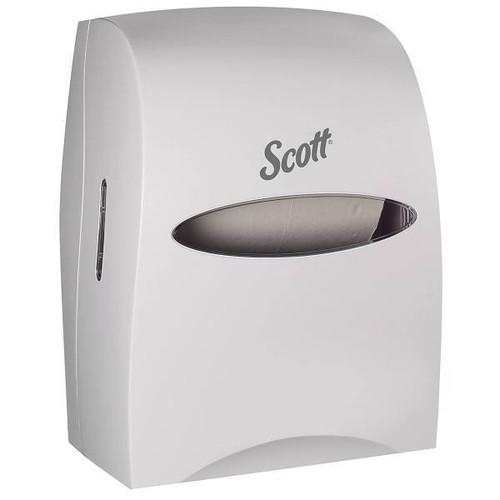 Scott Essential Manual Purple-Core White Hard Roll Towel Dispenser