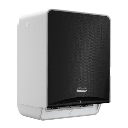 Kimberly-Clark ICON Automatic Hard Roll Towel Dispenser With Faceplate (Black Mosaic)