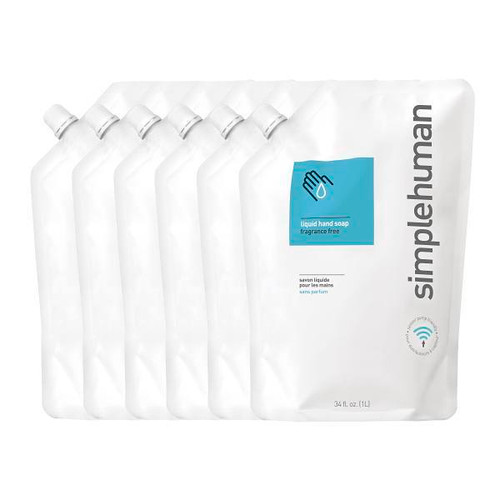 Simplehuman Moisturizing Liquid Hand Soap Refill Pouch Frag Free 34 Oz Case Of 6