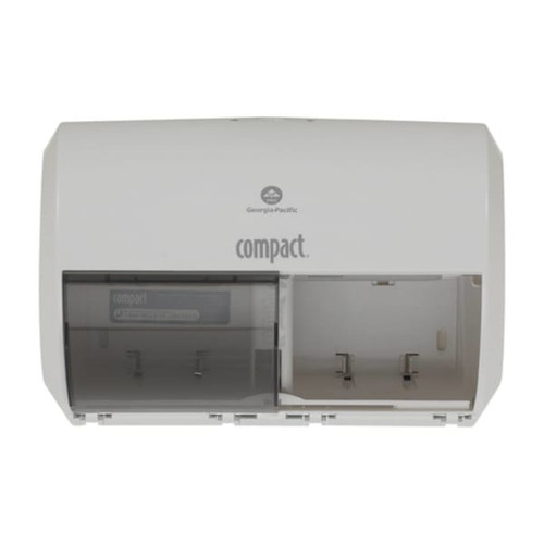 Compact Coreless 2-Roll Side-By-Side Toilet Paper Dispenser (White)