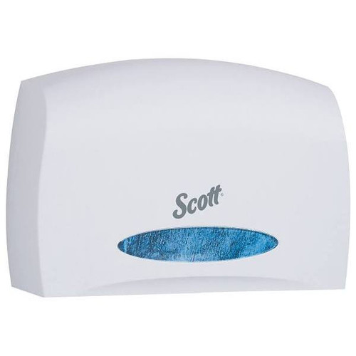 Scott Essential 09603 Coreless Jumbo Roll White Toilet Paper Dispenser With Stub Roll