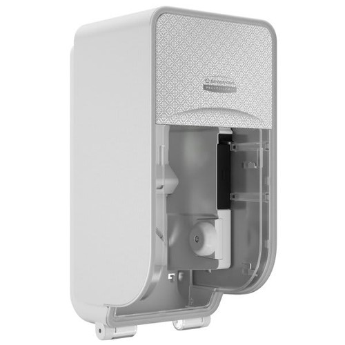 Kimberly-Clark ICON 53696 2 Roll Vertical Toilet Paper Dispenser And Faceplate (Silver Mosaic)