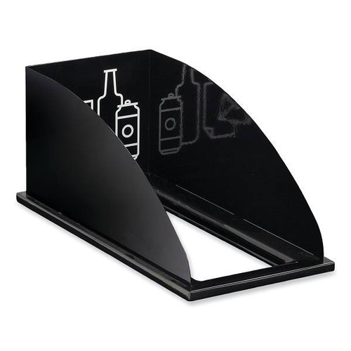 Safco Mixx Recycling Center Lid, Topper Style, 9.87"W X 19.87"D X 0.62"H, Black