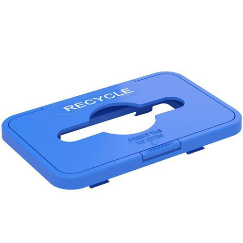 HLS Commercial Recycle Lid Attachment For 16, 18, 21 G Rectangular Open Top Trash Can