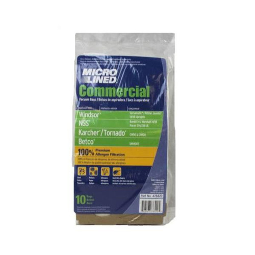 Windsor Replacement Versamatic Upright Vacuum Paper Bag (10-Pack)