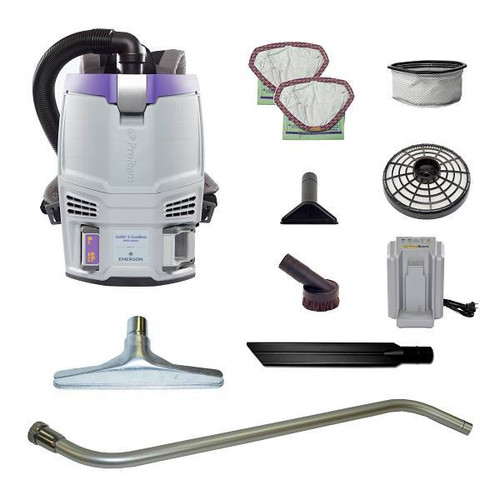 ProTeam Gofit 3 Cordless Commercial Backpack Vacuum W/Aviationvac 1.5" Tool Kit 345389