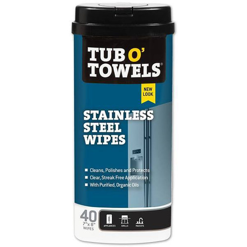 Tub O' Towels Heavy Duty Streak Free Stainless Steel Clearner Case Of 12 344407