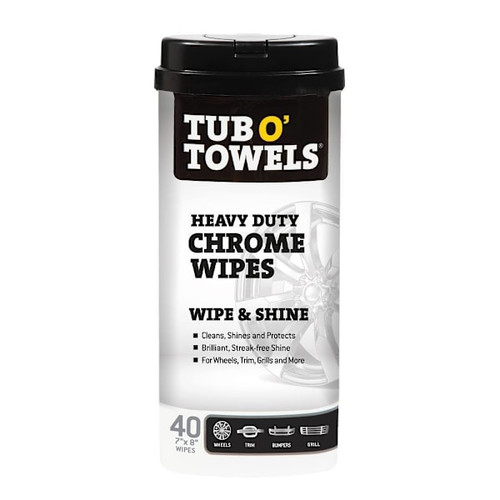 Tub O' Towelstub O' Towels Heavy Duty Cleaning Wipes For Chrome 40 Count 396708