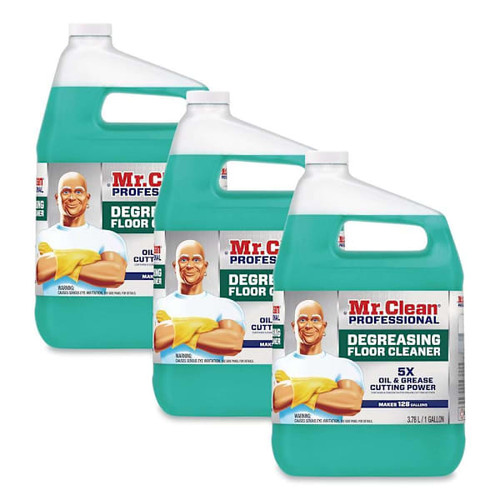 Mr. Clean Degreasing Floor Cleaner, 1 Gal Bottle, Case Of 3