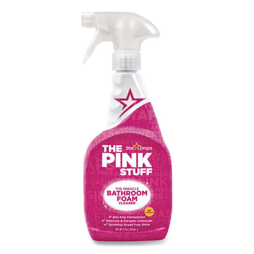 The Pink Stuff Miracle Bathroom Foam Cleaner Fruity Scent 25.4oz Spray Bottle