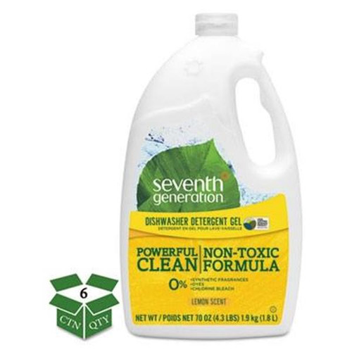 Seventh Generation 70 Ounce Dishwasher Gel (Lemon Scent) (6-Carton)