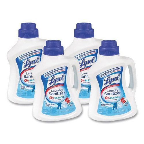 Laundry Sanitizer, Liquid, Crisp Linen, 90 Oz, 4/Carton