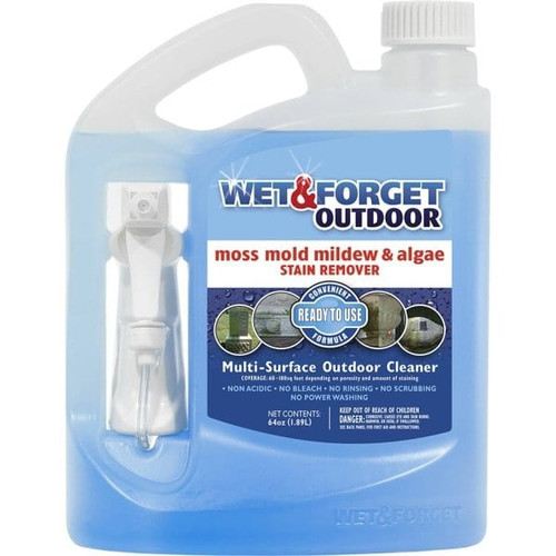 Wet & Forget 804064 64 Oz Outdoor Rtu Moss Mold Mildew And Algae Stain Remover