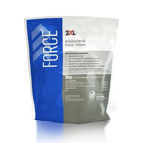 2xl Force Antibacterial Wipes, 900 Sheet Refill Rolls, Case Of 4