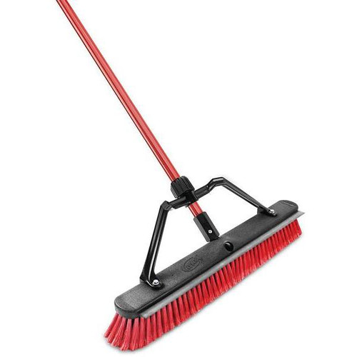 Libman 24 In. Heavy-Duty Squeegee Push Broom W/ Brace And Steel Handle (3-Case)