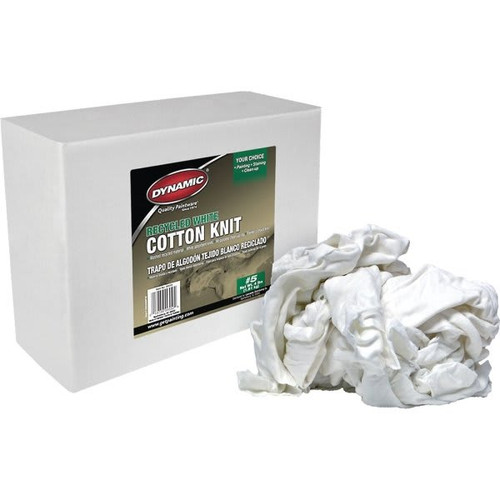 Dynamic/Merit PRO 99550 #5 4lb Box Recycled White Cotton Knit Wiping Cloth
