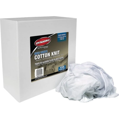 Merit Pro Dynamic 00055 #10 8 Lb Box New White Cotton Knit Wiping Cloth