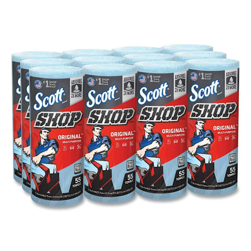 Scott Shop Original Industrial Towels, 12 Rolls-Carton