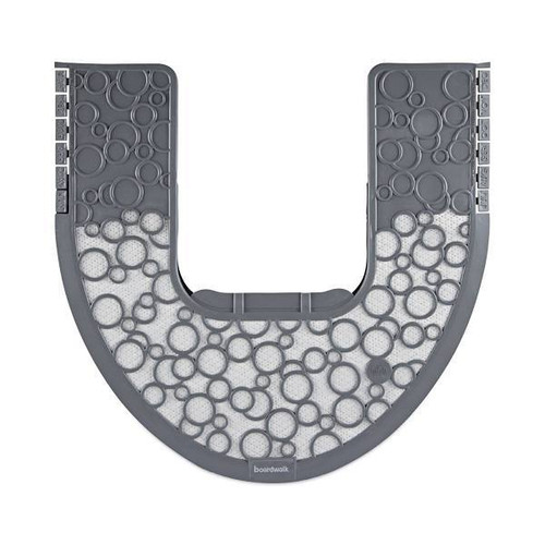 Commode Mat 2.0 Disposable Toilet Floor Mat, Non-Slip Rubber, 22 X 22, Gray/White, 6/Carton