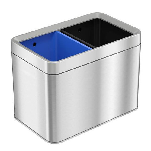 HLS Commercial 5 Gallon Stainless Steel Recycle Bin And Trash Can