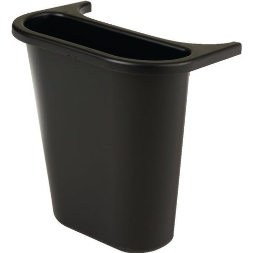 Rubbermaid Commercial 1 Gal Black Side Bin For Recycle (12-Pack)