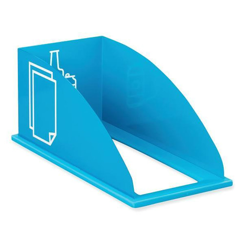 Safco Mixx Recycling Center Lid, Topper Style, 9.87w X 19.87d X 0.62h, Blue