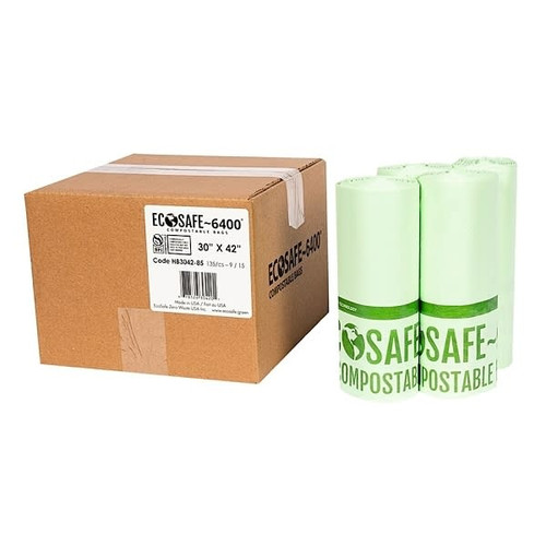 Ecosafe Compostable Can Liner 0.85 mL 30 In. X 42 In. (135-Case)